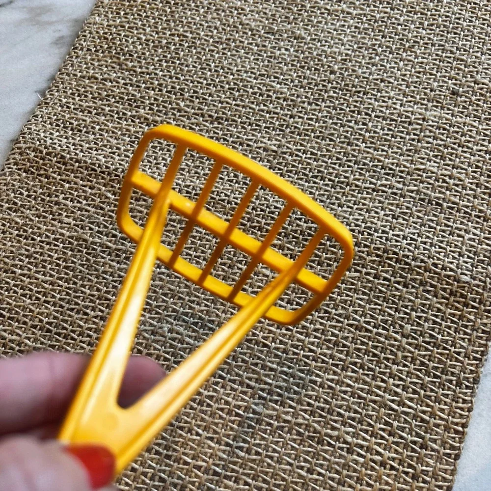 Vintage Foley Grid Masher Kitchen Tool Yellow Potato‎ Food Prep Gadget